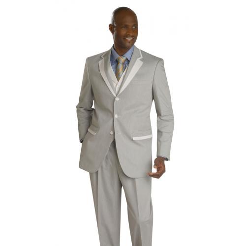 E. J. Samuel Mint / Cream Striped Suit M2631
